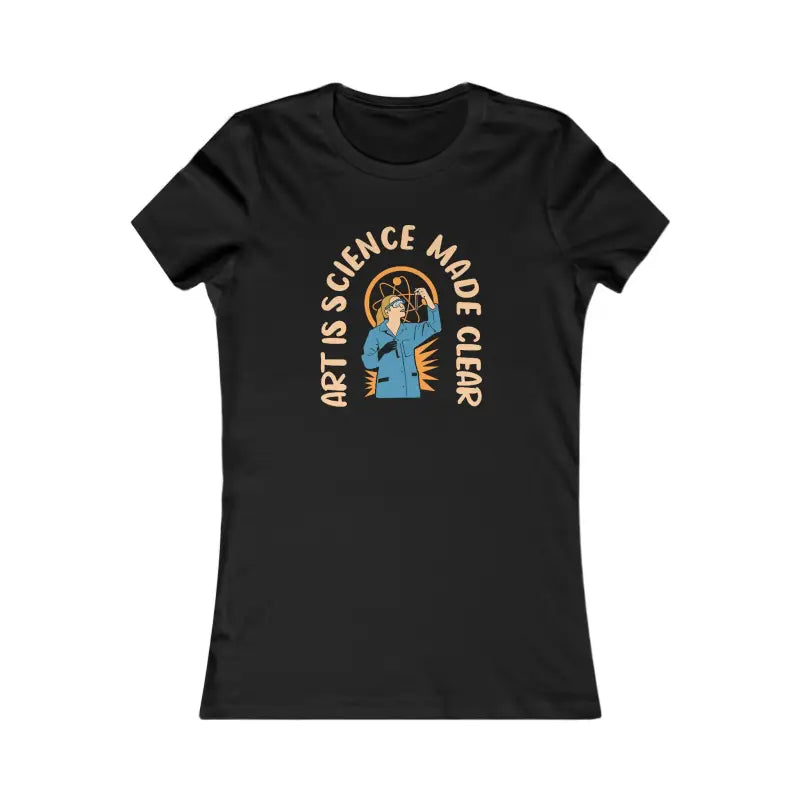 Women’s Science Tee: Art Made Clear and Stylish - s / Black T-shirt