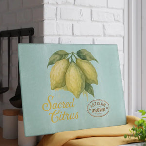 Premium Artisan Lemon Glass Cutting Board - Vibrant Citrus - Dipaliz - Boards