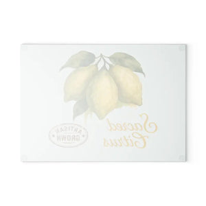 Premium Artisan Lemon Glass Cutting Board - Vibrant Citrus - Dipaliz - Boards