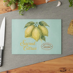 Premium Artisan Lemon Glass Cutting Board - Vibrant Citrus - Dipaliz - Boards