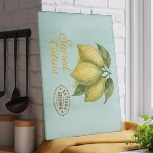 Premium Artisan Lemon Glass Cutting Board - Vibrant Citrus - Dipaliz - Boards