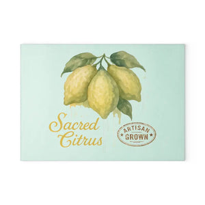 Premium Artisan Lemon Glass Cutting Board - Vibrant Citrus - Dipaliz - Boards