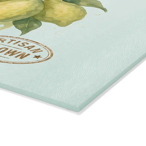 Premium Artisan Lemon Glass Cutting Board - Vibrant Citrus - Dipaliz - Boards