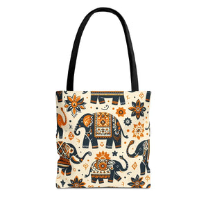 Artistic Elephants Tote Bags - Dye Sublimation - Dipaliz
