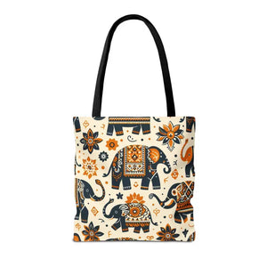 Bags - Artistic Elephants Tote Dye Sublimation Print - Dipaliz