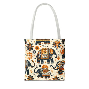 Bags - Artistic Elephants Tote Dye Sublimation Print - Dipaliz
