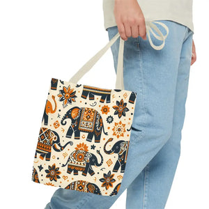 Bags - Artistic Elephants Tote Dye Sublimation Print - Dipaliz