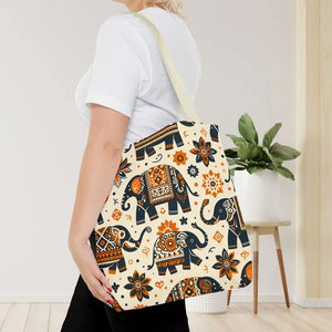 Bags - Artistic Elephants Tote Dye Sublimation Print - Dipaliz