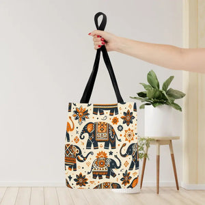 Bags - Artistic Elephants Tote Dye Sublimation Print - Dipaliz