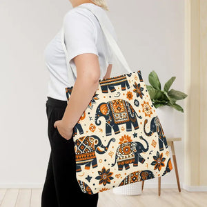 Bags - Artistic Elephants Tote Dye Sublimation Print - Dipaliz