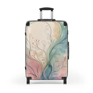 Artistic Floral Suitcase Boho Style Travel Gear - Dipaliz - Large / Black - Suitcases
