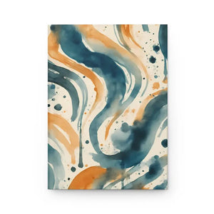 Ocean Blue Journal Abstract Waves Design Hardcover - Dipaliz - Journals