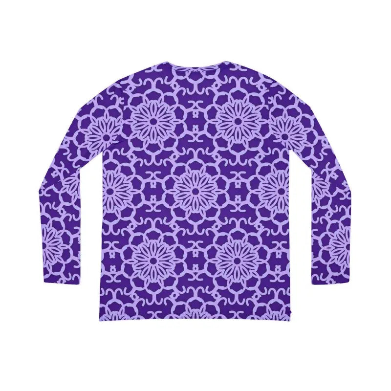 Rock on with our Purple Abstract Long Sleeve Tee - Shirts