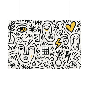 Stunning Abstract Satin Poster Prints for Bold Home Decor - Dipaliz - Posters