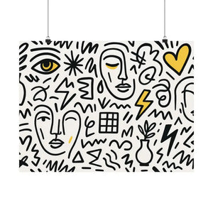 Stunning Abstract Satin Poster Prints for Bold Home Decor - Dipaliz - Posters