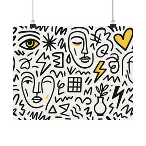 Stunning Abstract Satin Poster Prints for Bold Home Decor - Dipaliz - Posters