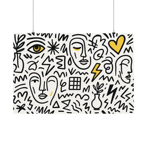 Stunning Abstract Satin Poster Prints for Bold Home Decor - Dipaliz - Posters