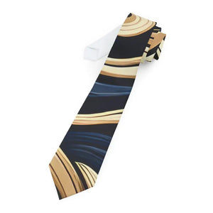 Artistic Swirl Necktie Soft Satin Finish - Dipaliz - one Size - Neckties