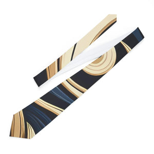Artistic Swirl Necktie - Soft Satin Finish - Dipaliz - Neckties