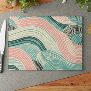 Artistic Waves Glass Cutting Board Kitchen Décor - Dipaliz - Boards