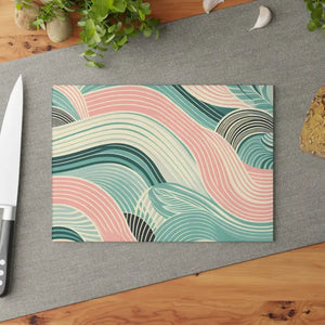 Artistic Waves Glass Cutting Board Kitchen Décor - Dipaliz - Boards