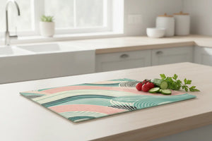 Artistic Waves Glass Cutting Board Tempered - Dipaliz - Boards