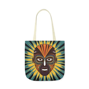 Canvas Tote Bag African Tribal Mask Cultural Heritage - Dipaliz - Shopping Totes