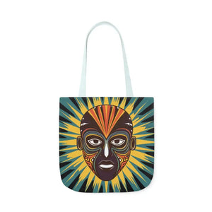 Canvas Tote Bag African Tribal Mask Cultural Heritage - Dipaliz - Shopping Totes