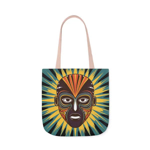 Canvas Tote Bag African Tribal Mask Cultural Heritage - Dipaliz - Shopping Totes