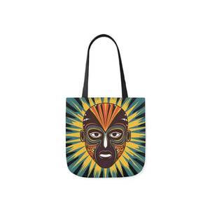Canvas Tote Bag African Tribal Mask Cultural Heritage - Dipaliz - Shopping Totes