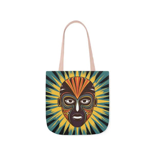 Canvas Tote Bag African Tribal Mask Cultural Heritage - Dipaliz - Shopping Totes
