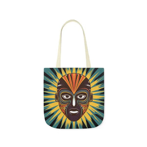 Canvas Tote Bag African Tribal Mask Cultural Heritage - Dipaliz - Shopping Totes