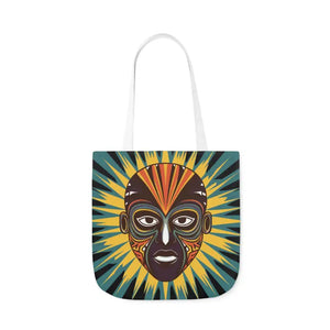 Canvas Tote Bag African Tribal Mask Cultural Heritage - Dipaliz - Shopping Totes