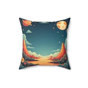 Astral Landscape Decorative Pillow – Cosmic Home Vibes - Dipaliz - Throw Pillows