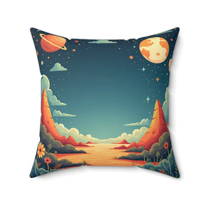 Astral Landscape Decorative Pillow – Cosmic Home Vibes - Dipaliz - Throw Pillows