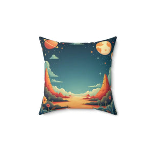 Astral Landscape Decorative Pillow - Cosmic Home Vibes - Dipaliz - 14’’ × - Throw Pillows