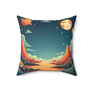 Astral Landscape Decorative Pillow - Cosmic Home Vibes - Dipaliz - 18’’ × - Throw Pillows