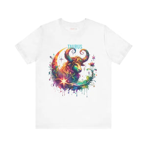 Jersey Short Sleeve Taurus Zodiac Sign Cosmic Tee - Dipaliz - T-shirts