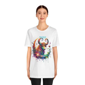 Jersey Short Sleeve Taurus Zodiac Sign Cosmic Tee - Dipaliz - T-shirts