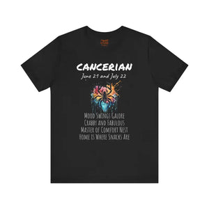 Cancer Zodiac Tee Jersey Short Sleeve Comfort Shirt - Dipaliz - T-shirts