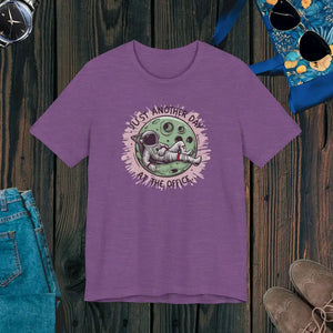 Astronaut just Another Day in Office Tee - Daily Adventures - Dipaliz - Heather Team Purple / s - T-shirts