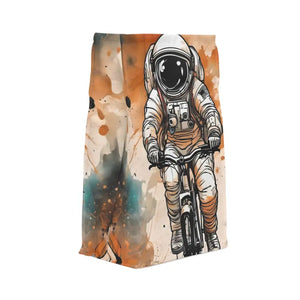 Astronaut on Bicycle Polyester Lunch Bag - Dipaliz - 11.75’’ × 7.25’’ 4.75’’ - Bags