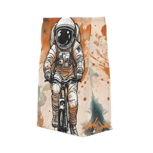 Astronaut on Bicycle Polyester Lunch Bag - Dipaliz - 11.75’’ × 7.25’’ 4.75’’ - Bags