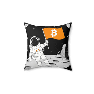 Astronaut Bitcoin Flag – Polyester Square Pillow - Dipaliz - Throw Pillows