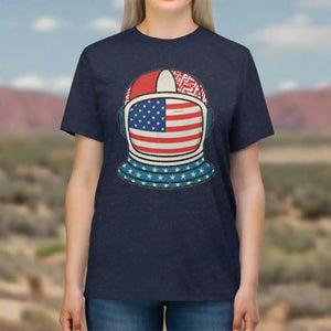 Astronaut American Flag T-shirt - Cozy Triblend Tee - Dipaliz - T-shirts