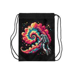 Astronaut Outdoor Drawstring Bag Galaxy Print Polyester - Dipaliz - Backpacks