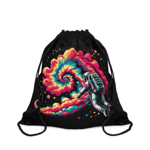 Astronaut Outdoor Drawstring Bag Galaxy Print Polyester - Dipaliz - Backpacks