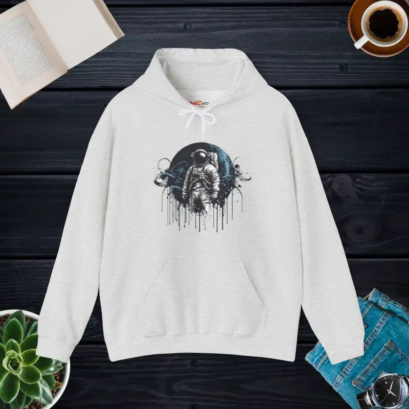 Astronaut Hoodie: Cozy Unisex Heavy Blend Hooded Sweatshirt - Ash / s Hoodie