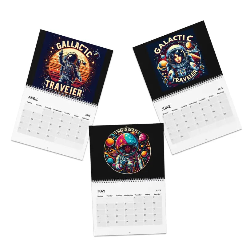 Astronaut in Space Wall Calendars (2025) - 10.8’’ x 8.4’’ / Semi Glossy Calendar