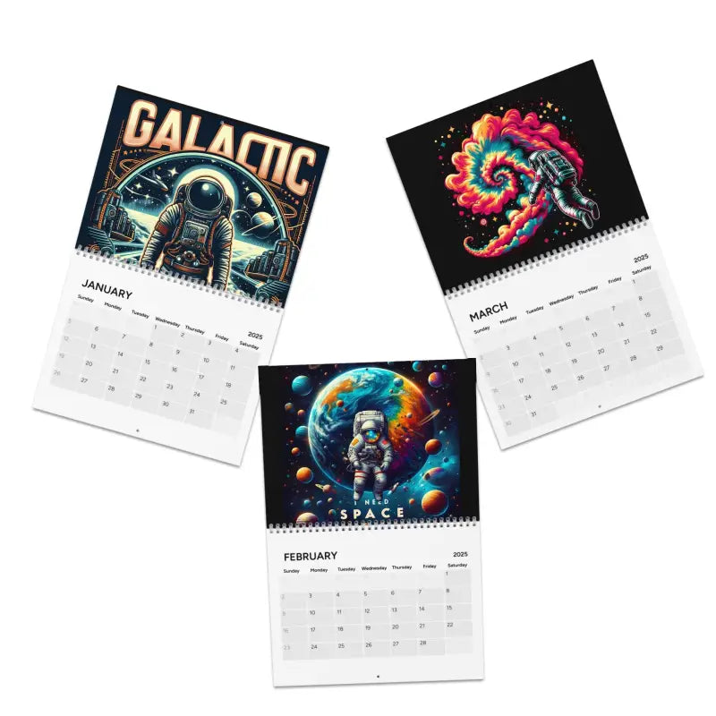 Astronaut in Space Wall Calendars (2025) - 10.8’’ x 8.4’’ / Semi Glossy Calendar